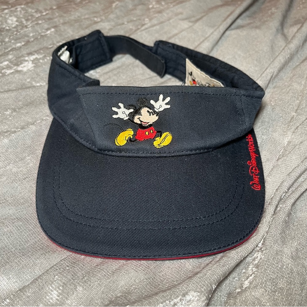 Walt Disney World Mickey Mouse Velcro Strap Visor Youth Size